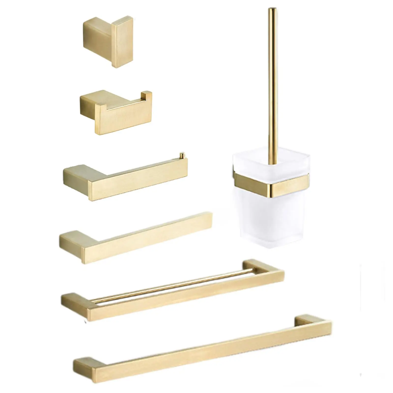 

Матовый золотой аксессуар для ванной комнаты из нержавеющей стали для балкона Кабинета кладовой