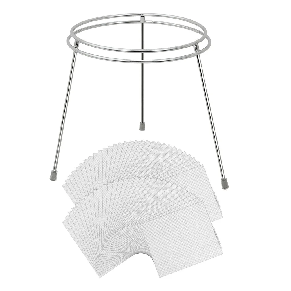 

Bag Strainer Filter Sinkstraining Mesh Waste Pouch Standrack Shelf Kitchen Tripod Professional Net Bags Fine Catchertool Steel