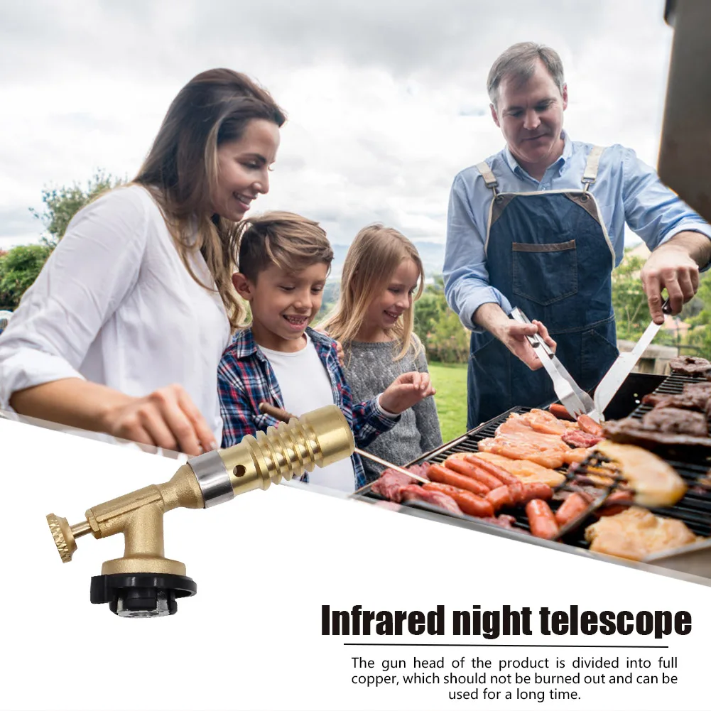 

Медный сварной Сантехнический факел, регулируемый высокотемпературный газовый турбо-огнемет для кемпинга на открытом воздухе, пикника, ба...