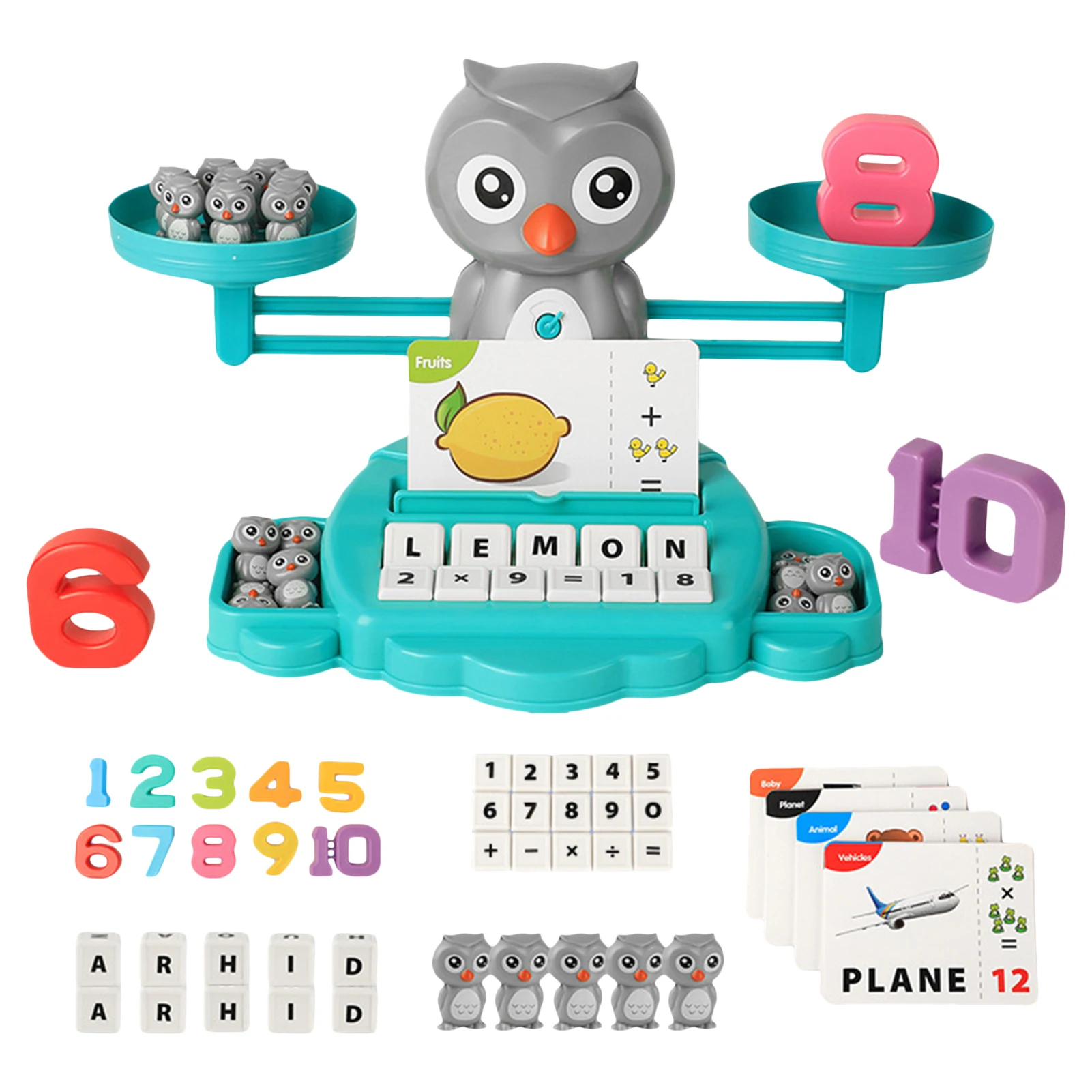 

Math Games For Kids Owl Balance Counting Games Toy For Age 3-5 Toddlers Number Counting Words Learning Scale Toy Set Kids