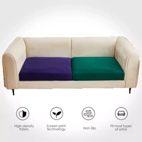 stretch plain sofa cushion seater cover solid spandex cushion seat cover for l shaped sofa couch chaise lounge seat covera