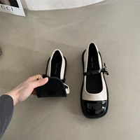 japanese mary jane shoes women lolita shoes woman vintage girls students jk uniform mixed color high heel platform shoes cosplay