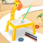 Детский светодиодный проектор, художественный стол для рисования, игрушки для детей, доска для рисования, стол для рисования, Письменная обучающая игрушка, Обучающие инструменты