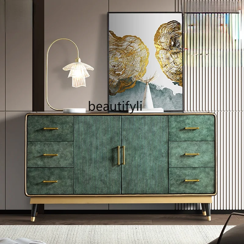 

GY Light Luxury Solid Wood Entrance Cabinet Sideboard Cabinet Curio Cabinet Simple Shoe Cabinet Locker Lobby Hallway