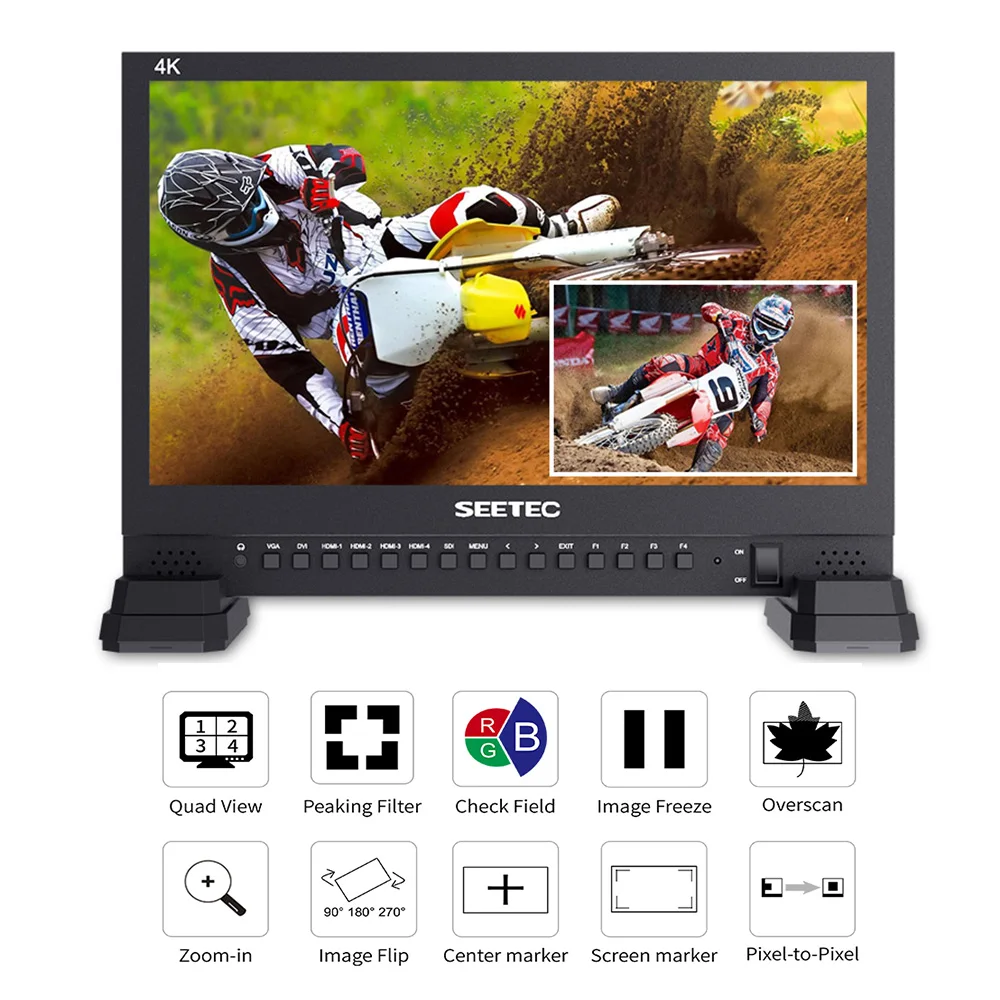 SEETEC SDI Вещательный монитор UHD 4K156-9HSD 15 6-дюймовый IPS 3G 3840x2160 4K Видеомонитор