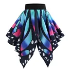 JAYCOSIN Женская юбка трапециевидной формы с принтом бабочек и эластичной талией, модная пикантная юбка для девушек с высокой талией, плиссированная мини-юбка, юбки