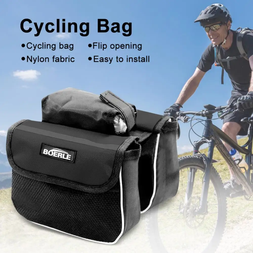 

2023 Bicycle Frame Bag Bike Basket Bag Pannier Cycling Bags Waterproof Mobile Phone Pouch Upper Tube Pack Bicycle Accessories
