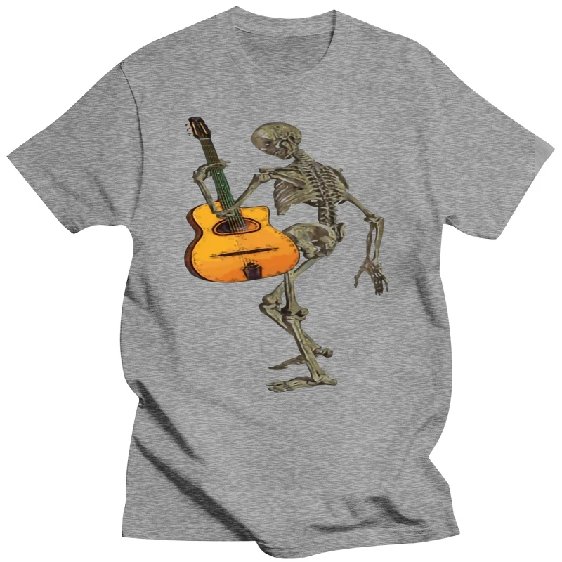 Хлопковые дышащие футболки Tyburn со скелетом и цыганской джазовой гитарой