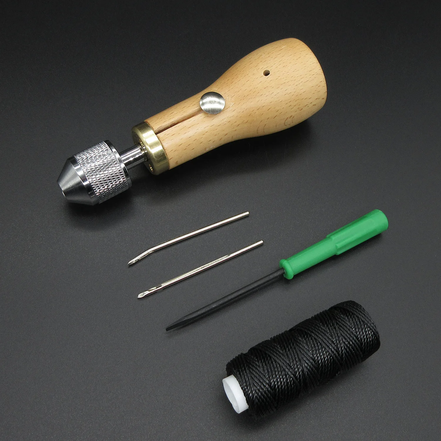 

Hand Seamer Hand Leather Diamond Cutting And Punching Diy Sewing Machine Vegetable Tanned Leather Craft Tool Beech Handle
