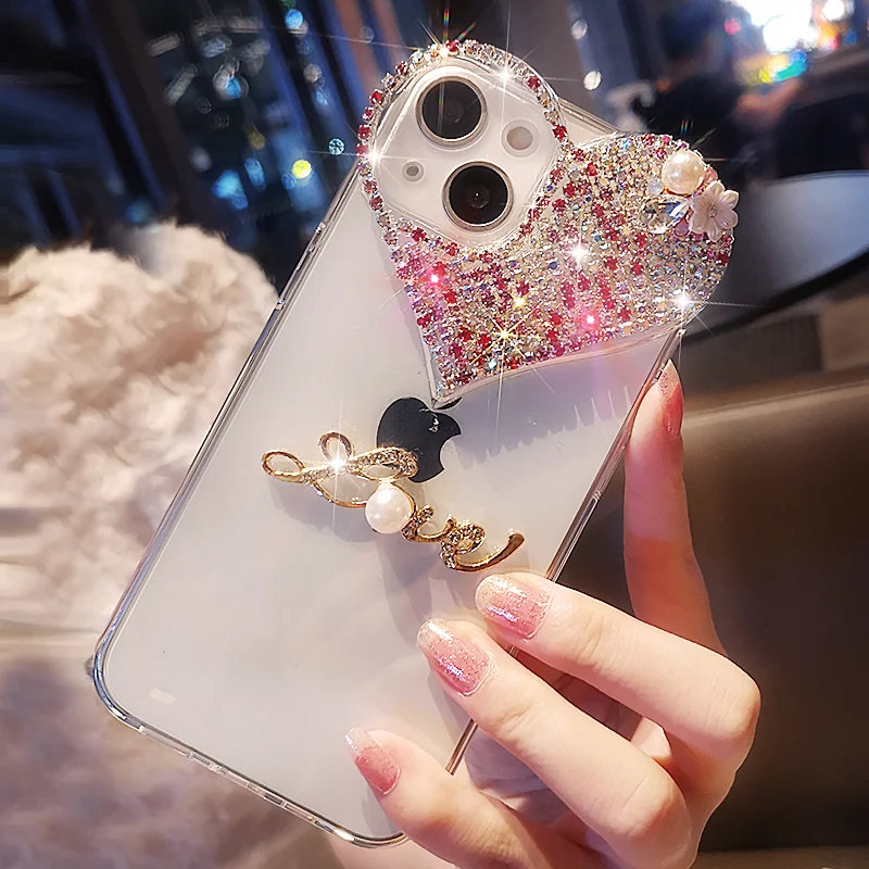 

Женский Прозрачный чехол с жемчугом, для IPhone 13 12 11 Pro Max