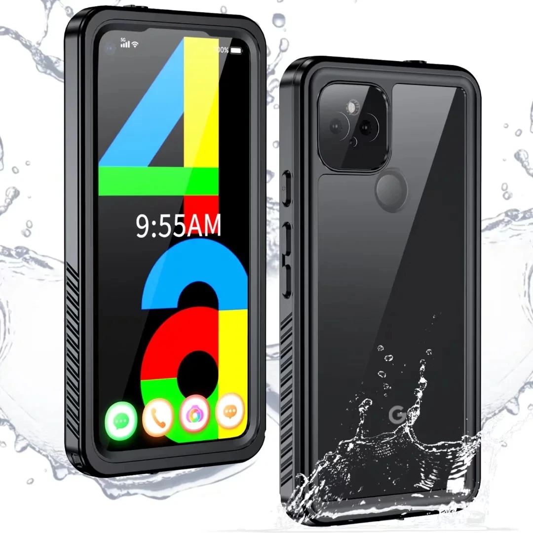 Shellbox IP68 Waterproof Case for Google Pixel 4A 5G Shockproof Heavy Duty Defender Case Diving Cover with Screen Protector