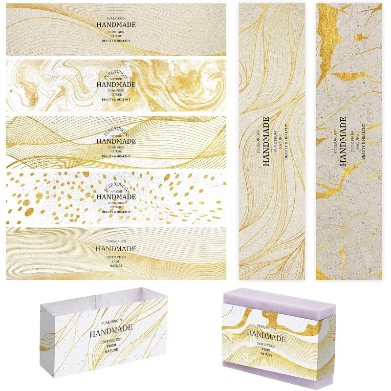 90 Шт. Набор Упаковочной Бумаги Для Мыла 9 Стилей Бумага С Волнистым Узором