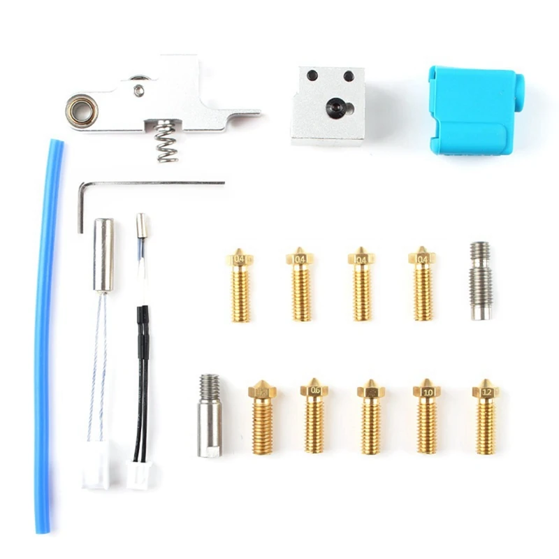 

3D Printer Accessories Kit Extruder Handle & Volcanic Heating & Nozzle & Heating Tube & Thermistor For Sidewinder-X1&Genius