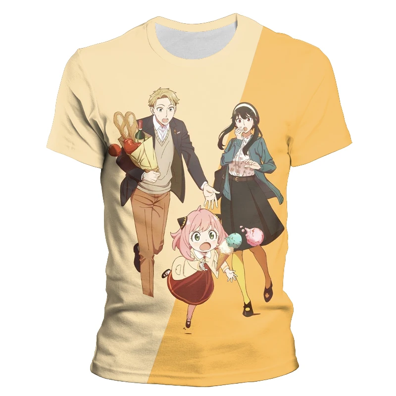 

SPY x FAMILY Anime Print T Shirt Men Women Cartoon Harajuku Short Sleeve Tops Summer Boys Girls Casual Plus Size O-Neck Tees 4XL