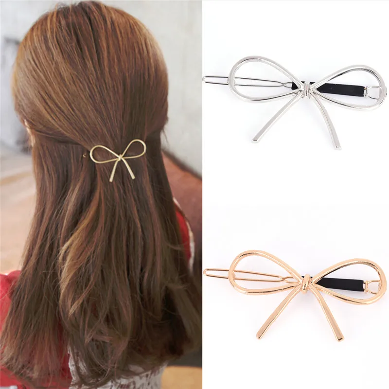 

Vintage Hairpins Metal Bow Knot Hair Barrettes New Brand Hair Holder Hair Clip Girls Women Hair Accessories Hairgrips