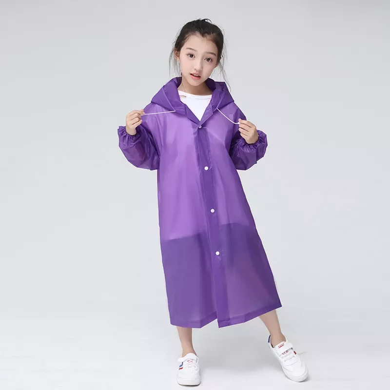 

2023NEW Thickened Children Raincoat Reusable Transparent Fashion Rainwear Hooded Rain Coat Girl And Boy Outdoor Tour Cute Ponch