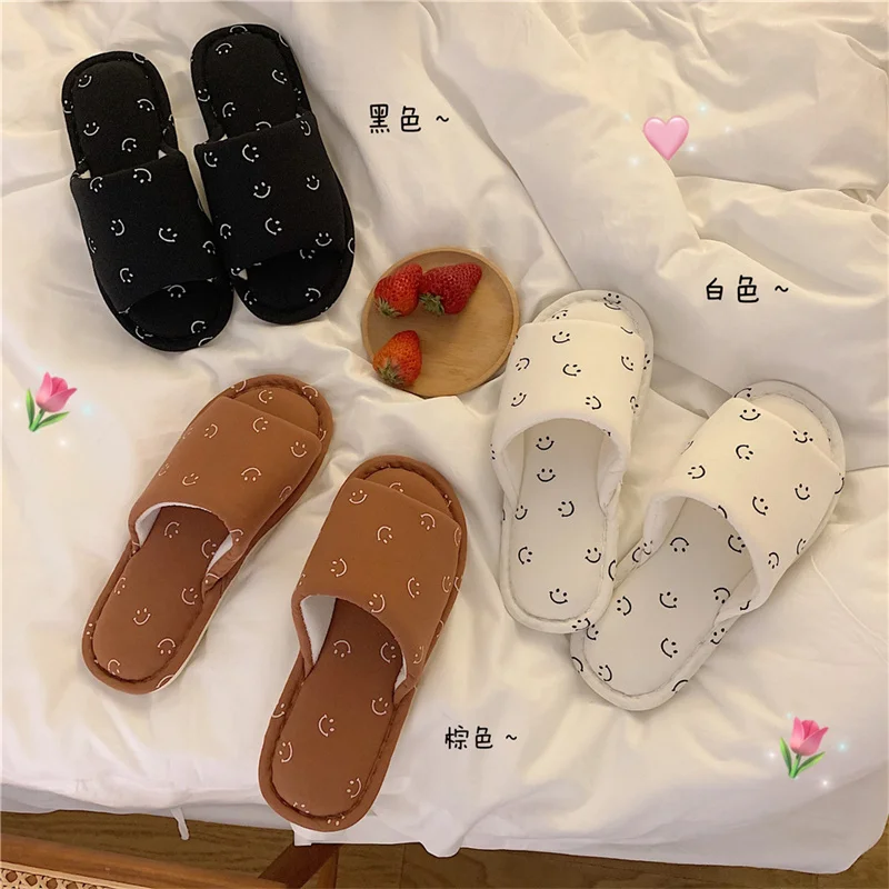 New 2023 Women Cotton Linen Slippers 4 Seasons Indoor Shoes Anti-slip Breathable Platform Slides Ladies Home Floor Slipper