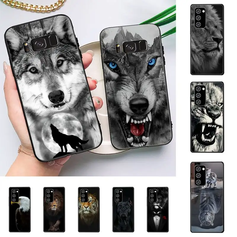 

Wolf Dog Cat Bird Lion Tiger Animal Phone Case for Samsung Note 5 7 8 9 10 20 pro plus lite ultra A21 12 72