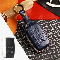 luxury leather car key case cover for land rover range rover sport evoque freelander velar discovery and jaguar xf xj xe xjl xf