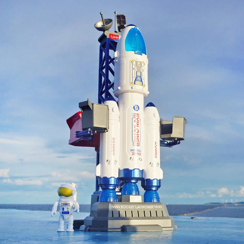 

Воздушный семейный игровой набор, лаунчпад, спутник с подсветкой и эффектом взрыва, Научные космические капсулы, игрушки для мальчиков и ракет, подарок