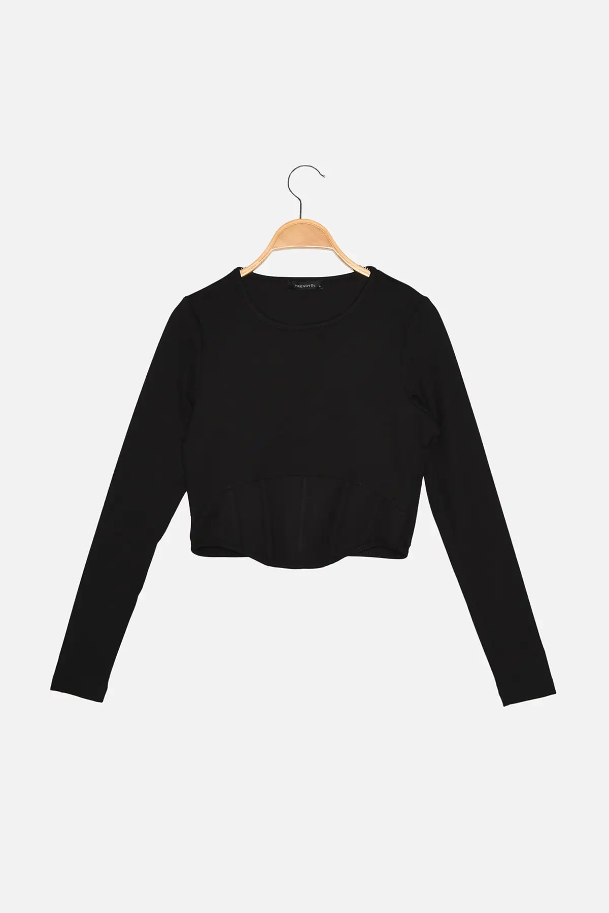 

Trendyol Bakenli Corseted Crop Knitted Blouse TWOAW22BZ0405