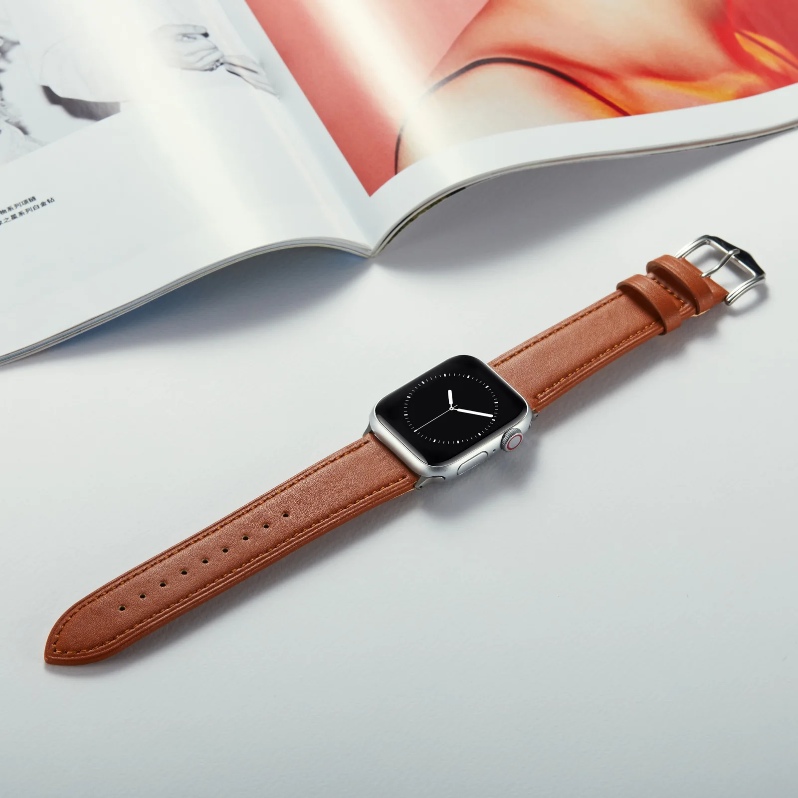 Leather strap For Apple watch band 45mm 41mm 44mm 40mm 49mm 42mm 38mm watchband correa bracelet iWatch ultra series 8 7 6 5 SE 4