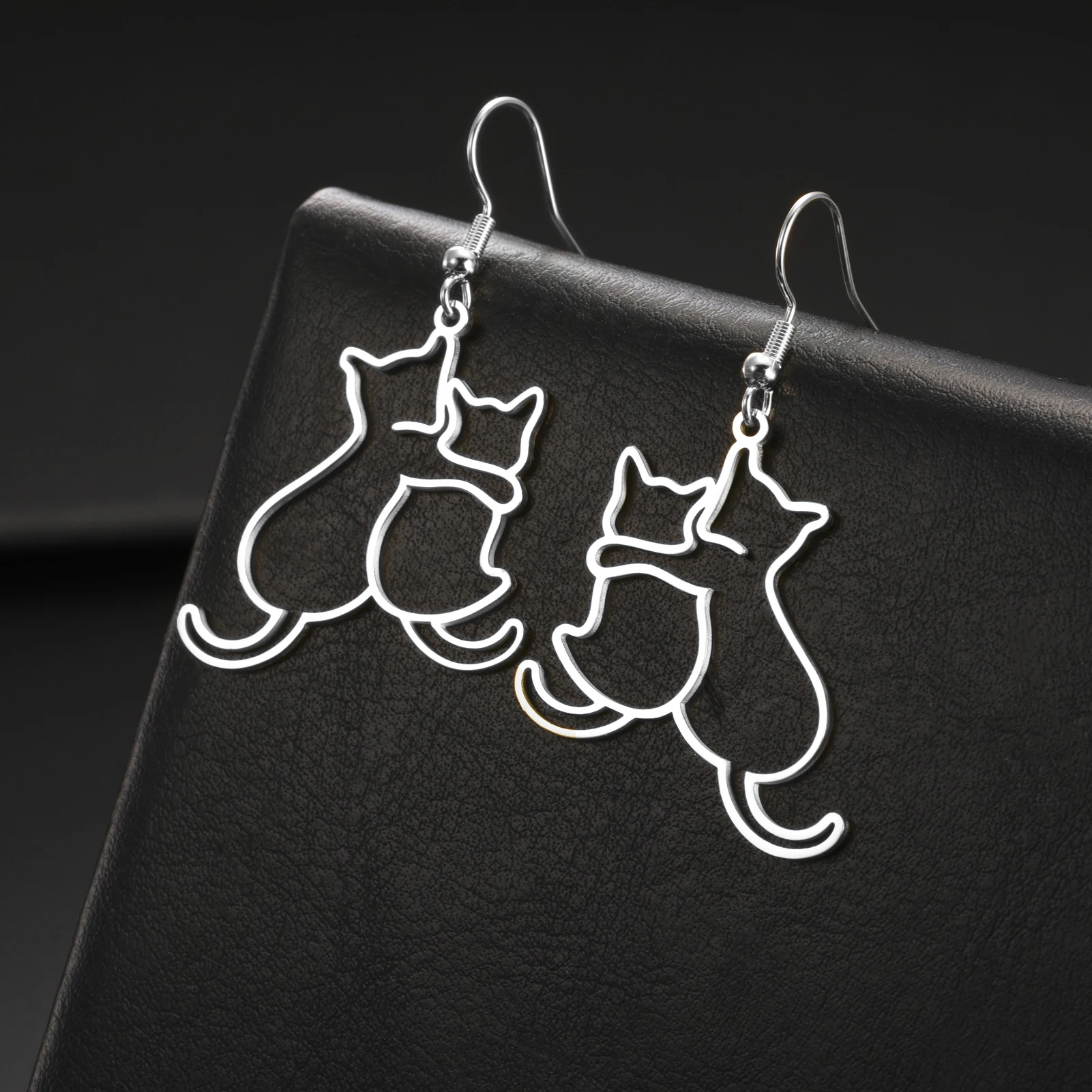 Серьги-подвески для собак и кошек из нержавеющей стали