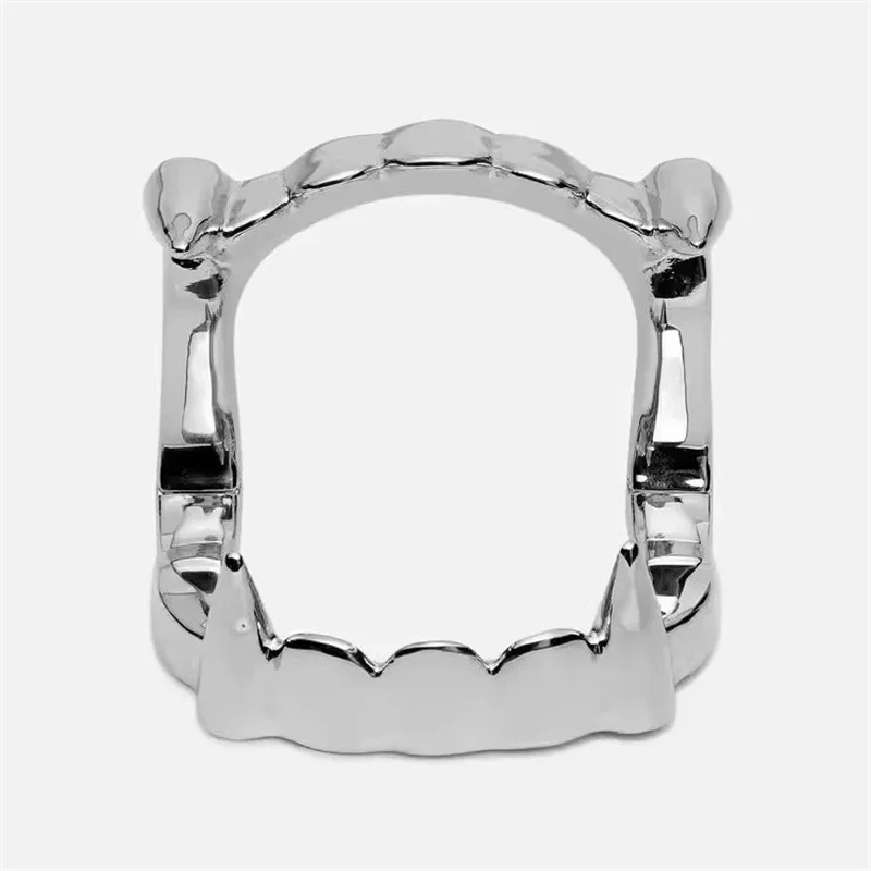 Преувеличенный браслет в стиле хип-хоп панк RAF клык вампира легкий роскошный для