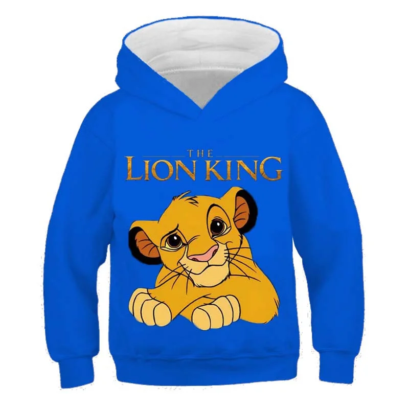 

Boys Lion King Simba Hoodies Cartoon Printed Sweatshirt Girls Children Tops Long-Sleeve Clothes For 1-14 Years Kids Streetwear