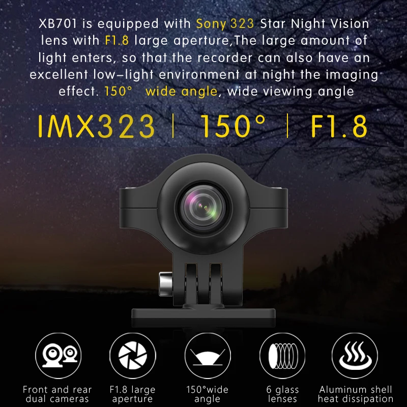 Водонепроницаемая камера для мотоцикла видеорегистратор мотокросса GPS заднего