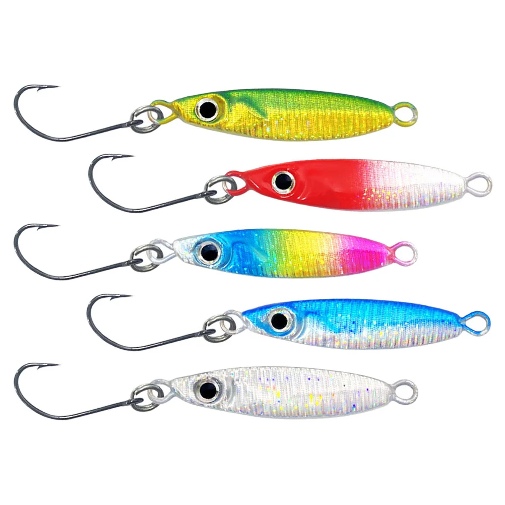 

5 Pcs Fish Lure Hook Outdoor Hooks Hanging Ice Lures Jigs Iron Perch Tool