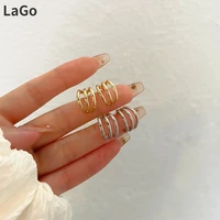 trendy jewelry circle earrings s925 needle popular style high quality brass metal golden earrings for women girl gifts