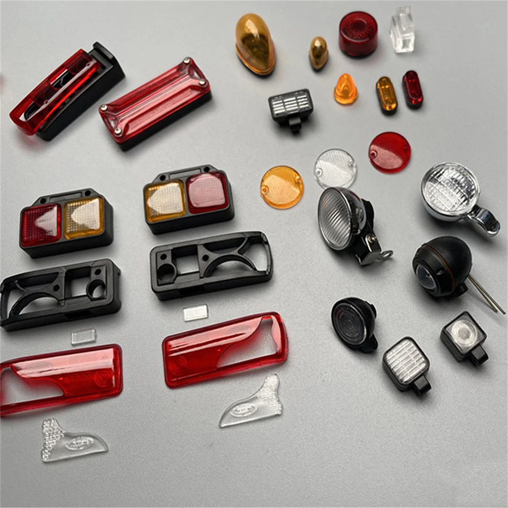 Light Sheet Diy Rc Tractor Round Taillight Sheet Lamp Shell Kit For 1/14 Tamiya Rc Tractor Modify Accessories