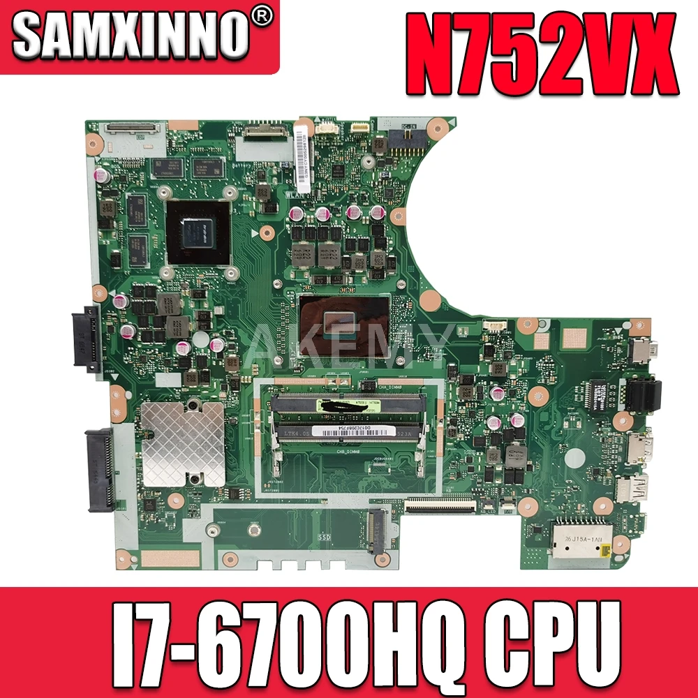 

N752VX Laptop motherboard for ASUS VivoBook Pro N752VX N752VW N752V original mainboard I7-6700HQ GTX950M-4GB
