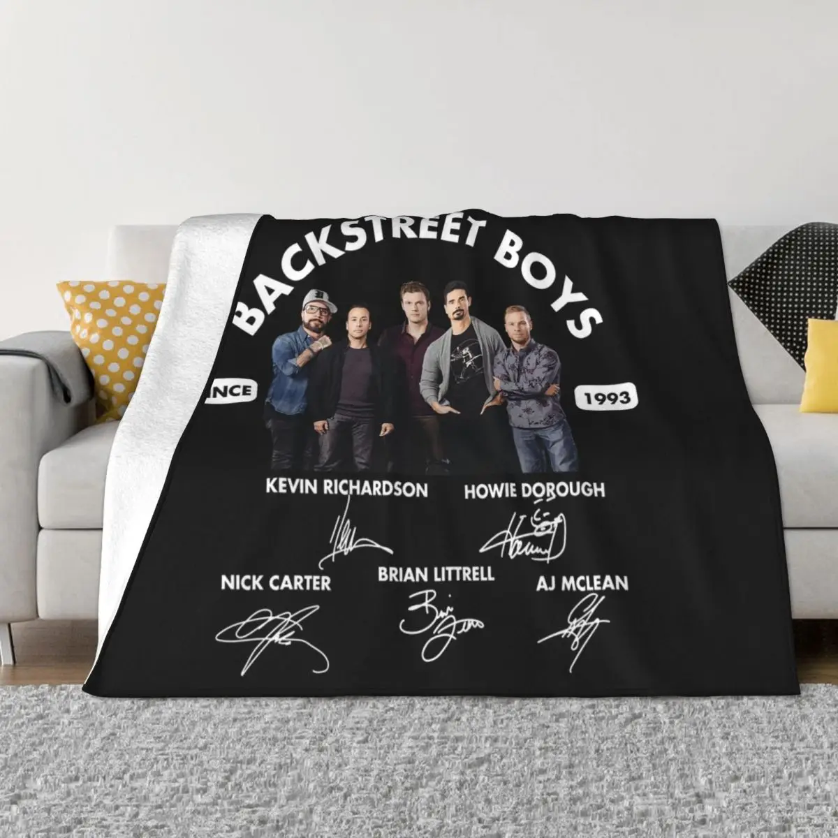 

Backstreet Boys Since 1993 Blanket Cover Bed Beach Sofa Cover Winter Decor Travel Outdoor Portable Wind Blanket Dirty resistant