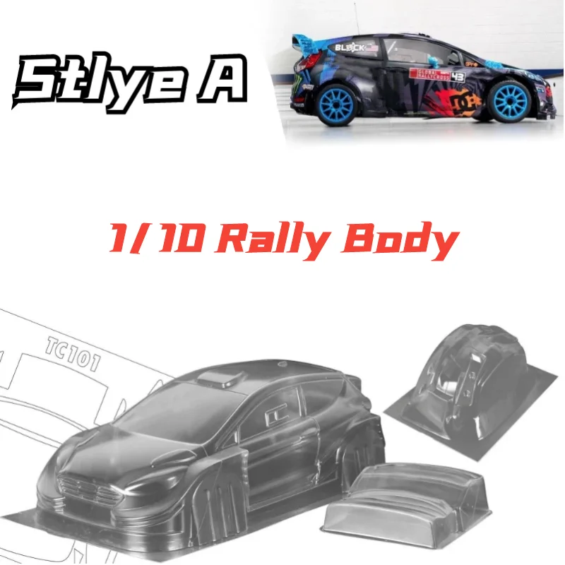 High quality 1/10 WRC Fiesta PC shell body for 1/10 200mm Width 258mm wheelbase with lamp cup for 1/10 TAMIYA Rally car hsp SNRC