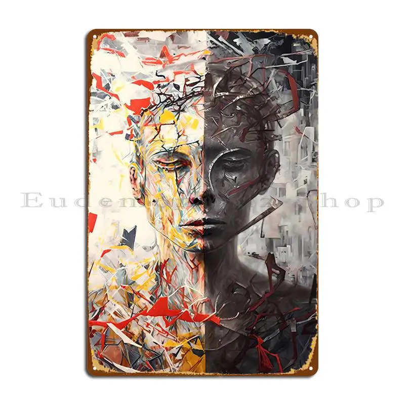 

Gestural Abstraction Metal Sign Poster Garage Club Cave Print Bar Plaques Tin Sign Poster
