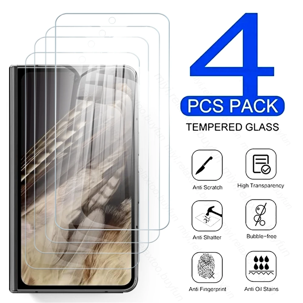 

4PCS 9H Premium Tempered Glass For Google Pixel Fold 5G 2023 G9FPL 5.8" Screen Protector Explosion-Proof HD Film Guard Cover
