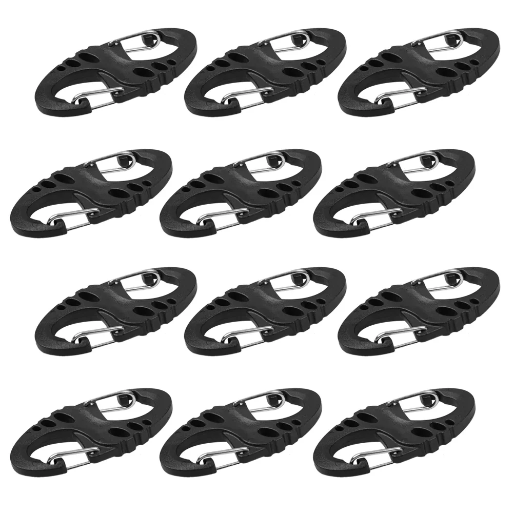 

12 Pcs Key Carabiner Clip Small Clips Heavy Duty Snap Hook Keychain Ring Hiking