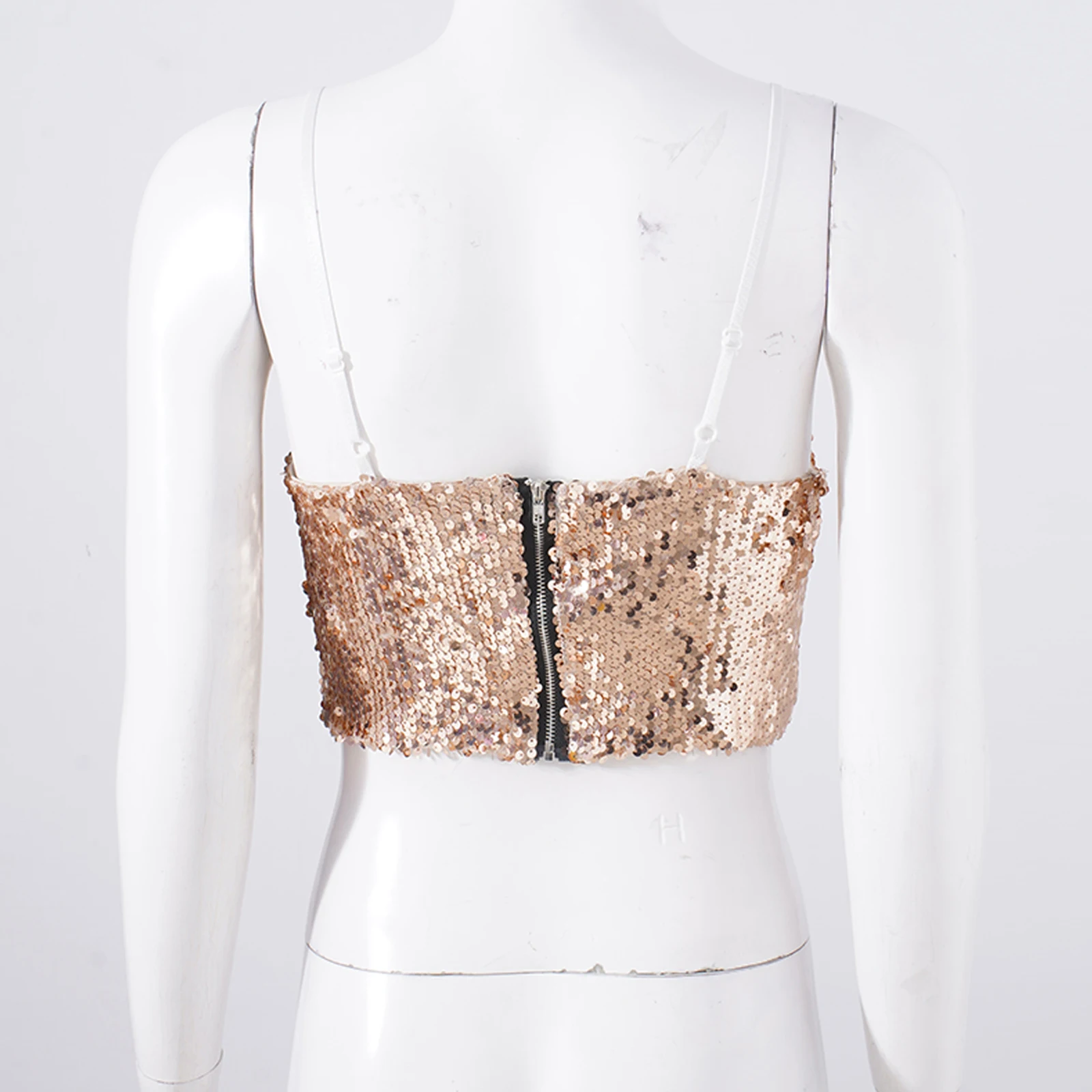 Женская Блестящая кофта с V-образным вырезом Женский Стильный укороченный топ