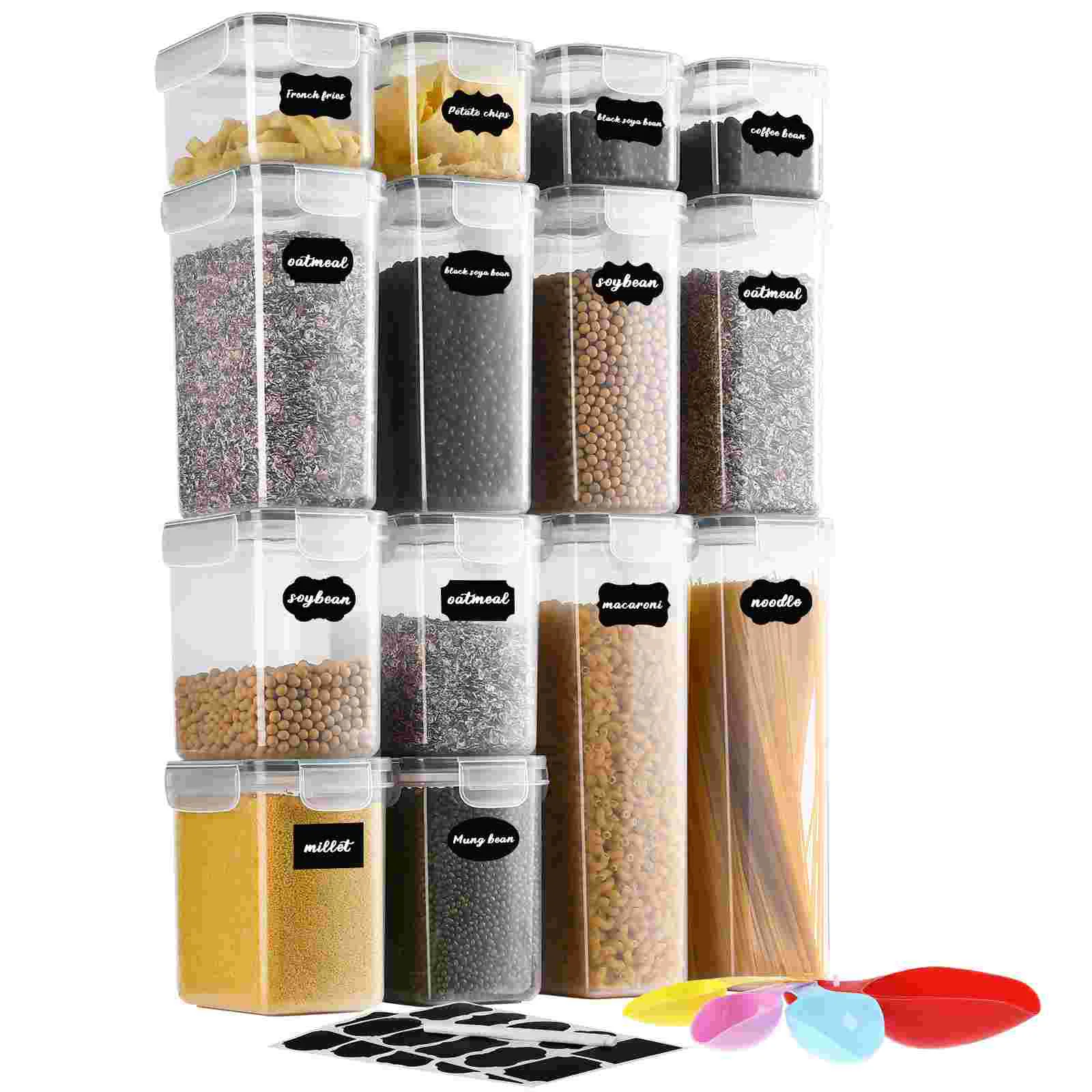 

Dispenser Cereal Containerkitchen Dry Grain Countertop Storage Cans Bucket Rice Bins Organization Pantry Candy Containers
