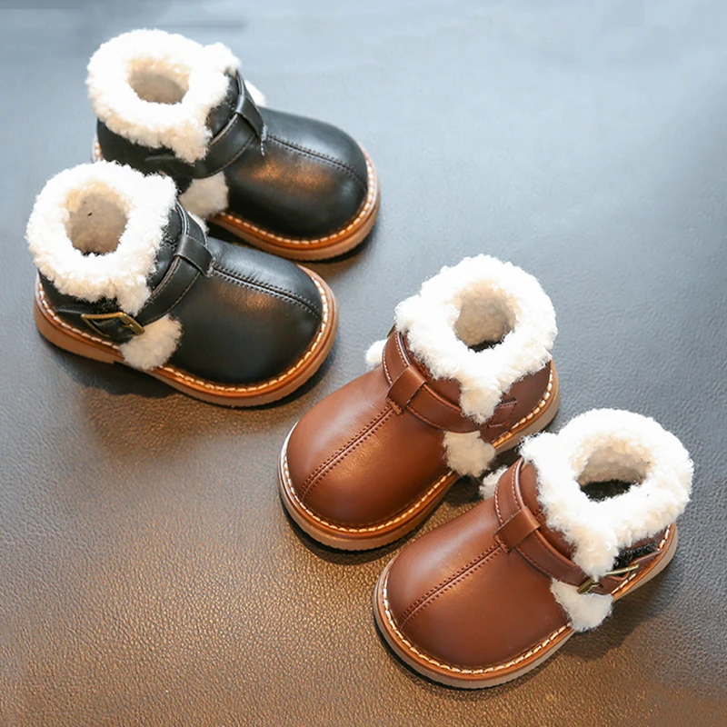 Winter Newborn Baby Girls Warm Plush Boots Toddler Boys First Walkers Boots Shoes Ankle Boots 1 2 3 4 Year Chelsea Boots Fashion