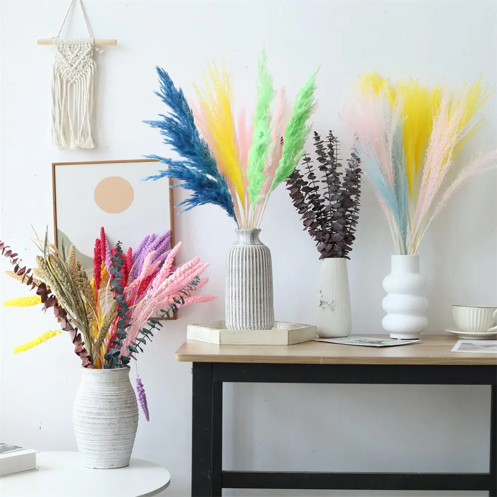 

15Pcs Natural Dried Small Pampas Grass Flowers Pantas Artificiales Para Decoration Real Plants Home Decor Wedding Decorations