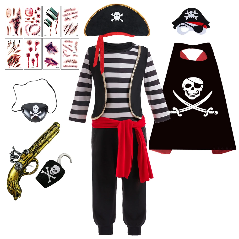 Карнавальный костюм для мальчиков с изображением Карибского моря капитана Джека
