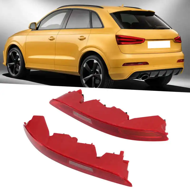 1 Pair Rear Bumper Light 8UD945095 Taillights Brake Lamp Red Housing IP65 Waterproof Replacement For Audi Q3 12‑15
