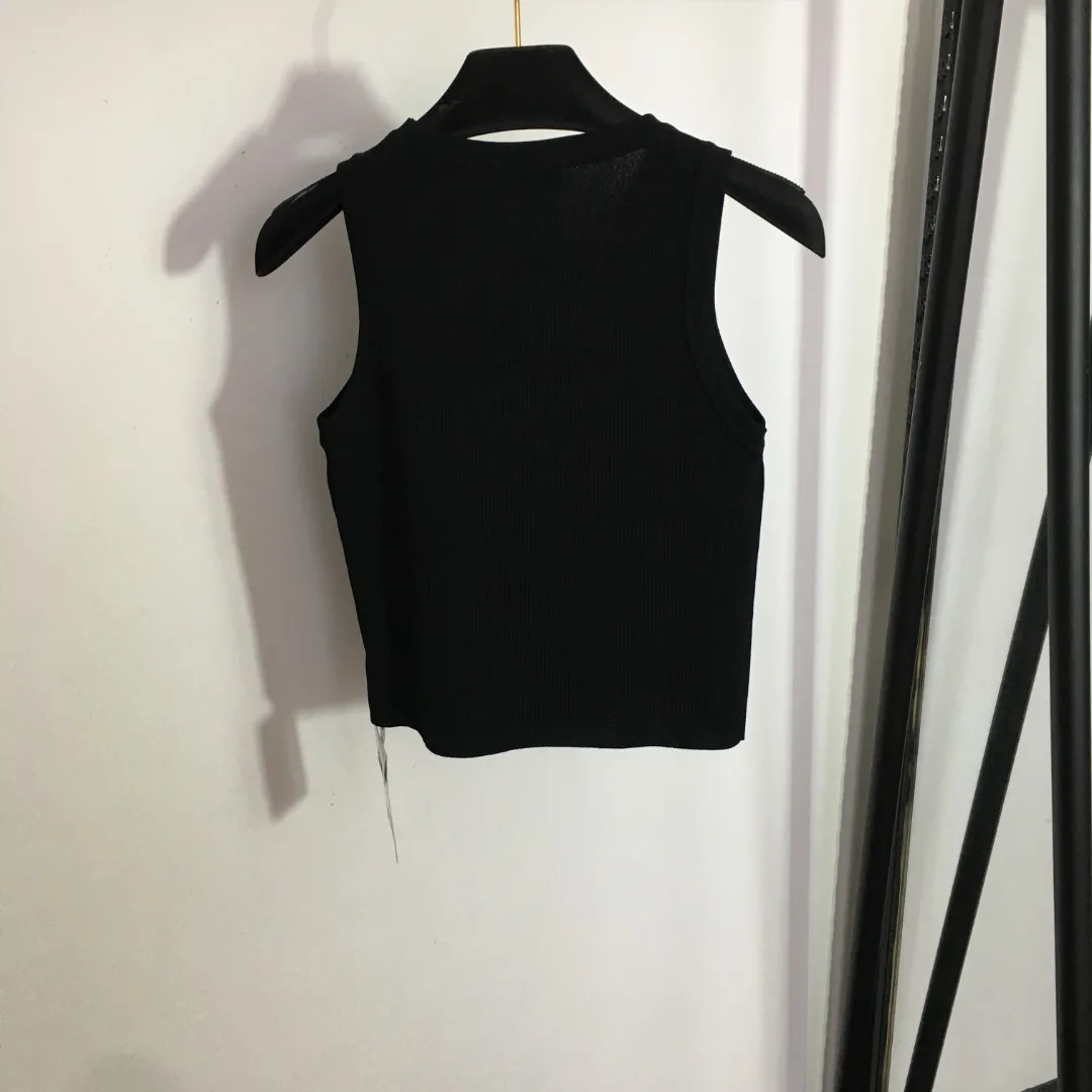 

Женский трикотажный жилет, летний топ с коротким рукавом, y2k, 2023