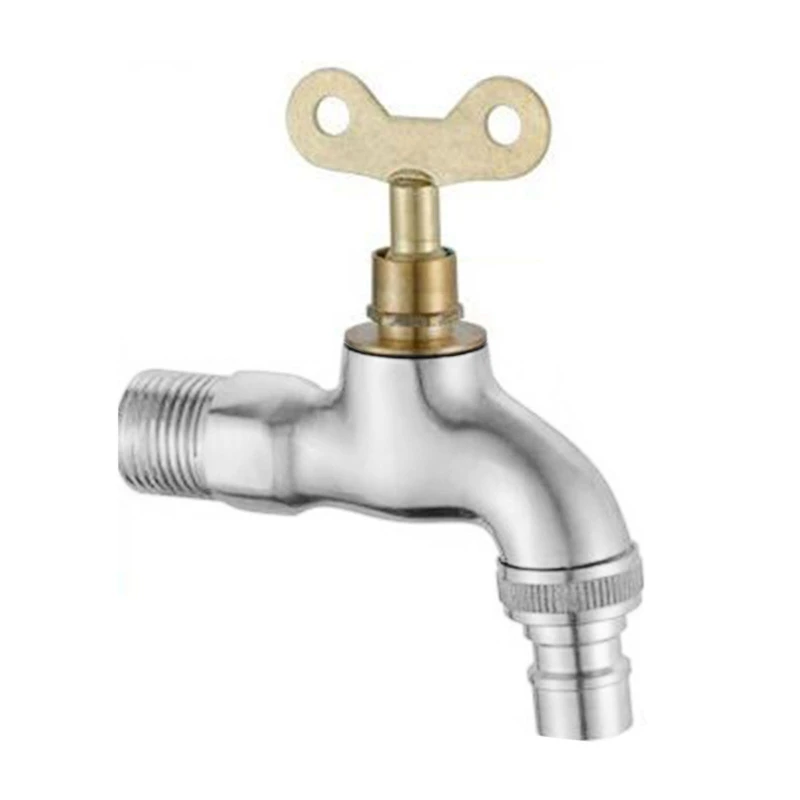 

Anti-theft Faucet Water Tap with Lock Key Brass Body Single Hole Key Switch Faucet Bibcocks for Kitchen Outdoor Garden