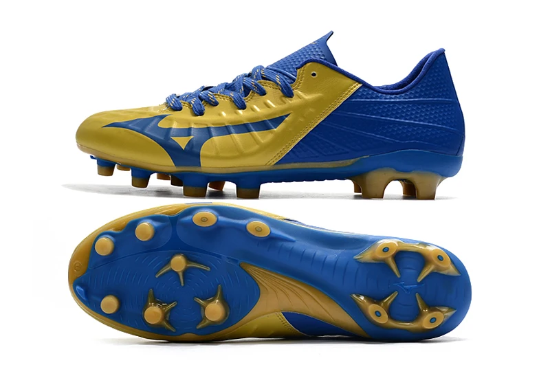 

Authentic Mizuno Creation Rebula 3 FG Men's Shoes Sneakers Mizuno Outdoor Sports Shoes Blue/Golden Color Size Eur 40-45