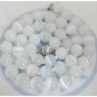 natural 10mm white opal round beads gemstone nelace 18 aaa