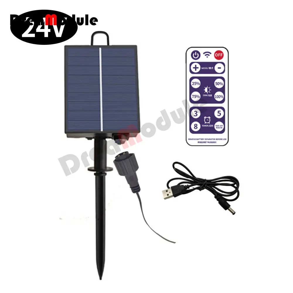 

Solar Battery Box Kit Pack Powered Lithium Panel Light 3V 24V with Drill Digger Remote Control for Led String Strip Lamp DIY